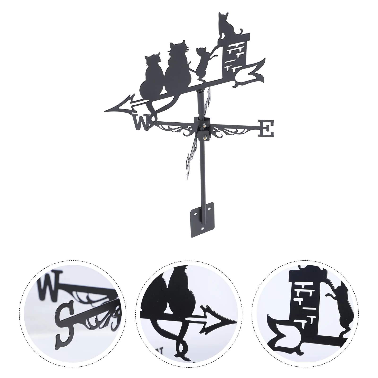 

Garden Decoration Weathervane Stainless Steel Wind Direction Indicator Yard Weather Vane