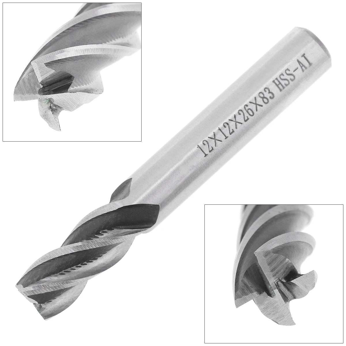 12mm 4 Flute HSS & Aluminum End Mill Cutter with Super Hard Straight Shank for CNC Mold Processing Shank Milling Cutter Kit
12mm 4 Flute HSS & Aluminum End Mill Cutter with Super Hard Straight Shank for CNC Mold Processing Shank Milling Cutter Kit
