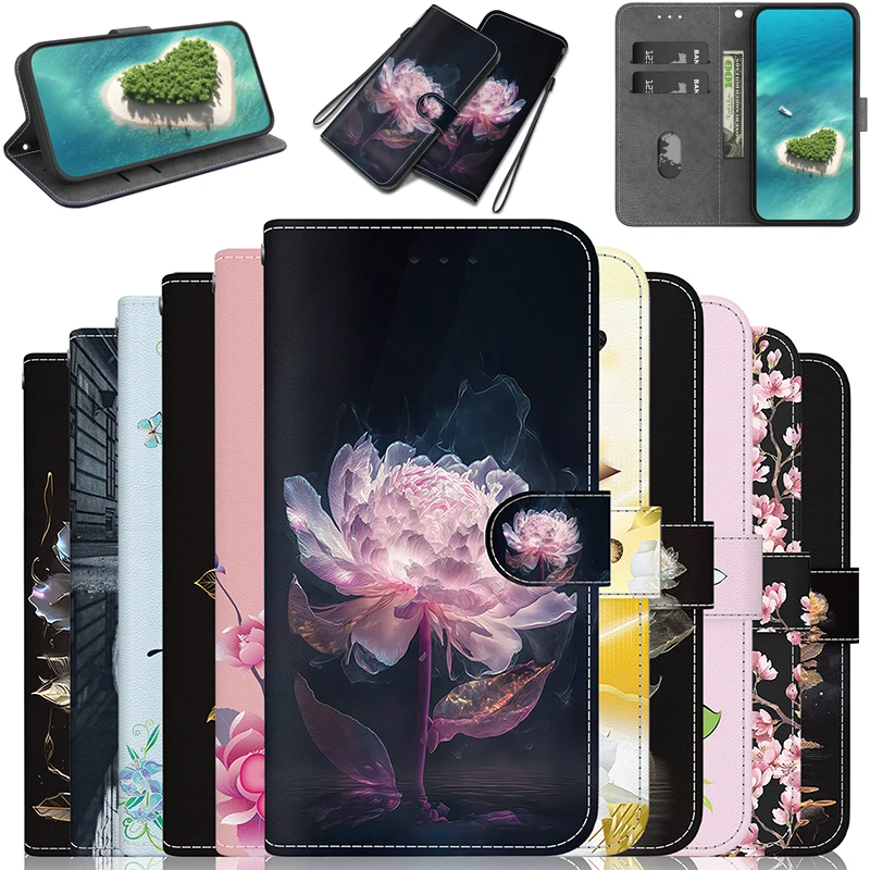 

Stand Flip Wallet Case For Google Pixel 4 5 6 6A 8 8a 9 7 7A Pro Pixel 9 Pro 3A xl Cartoon Painted Protect Phone Cover