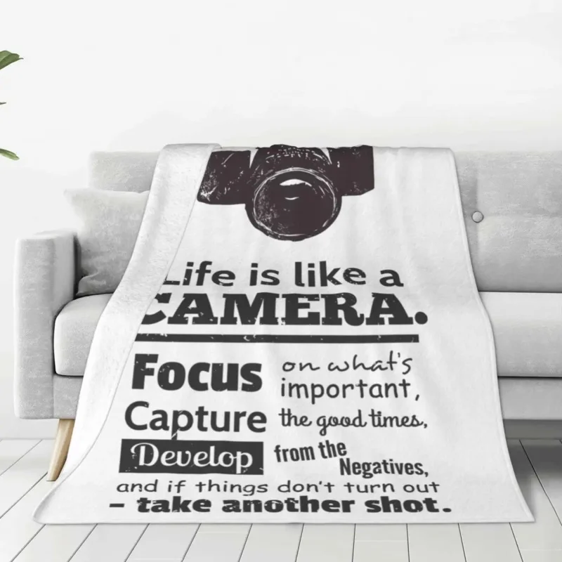 Chic Life Is Like A Camera Knitted Blanket Coral Fleece Plush Photographer Super Soft Throw Blanket for Bed Bed Rug
Chic Life Is Like A Camera Knitted Blanket Coral Fleece Plush Photographer Super Soft Throw Blanket for Bed Bed Rug