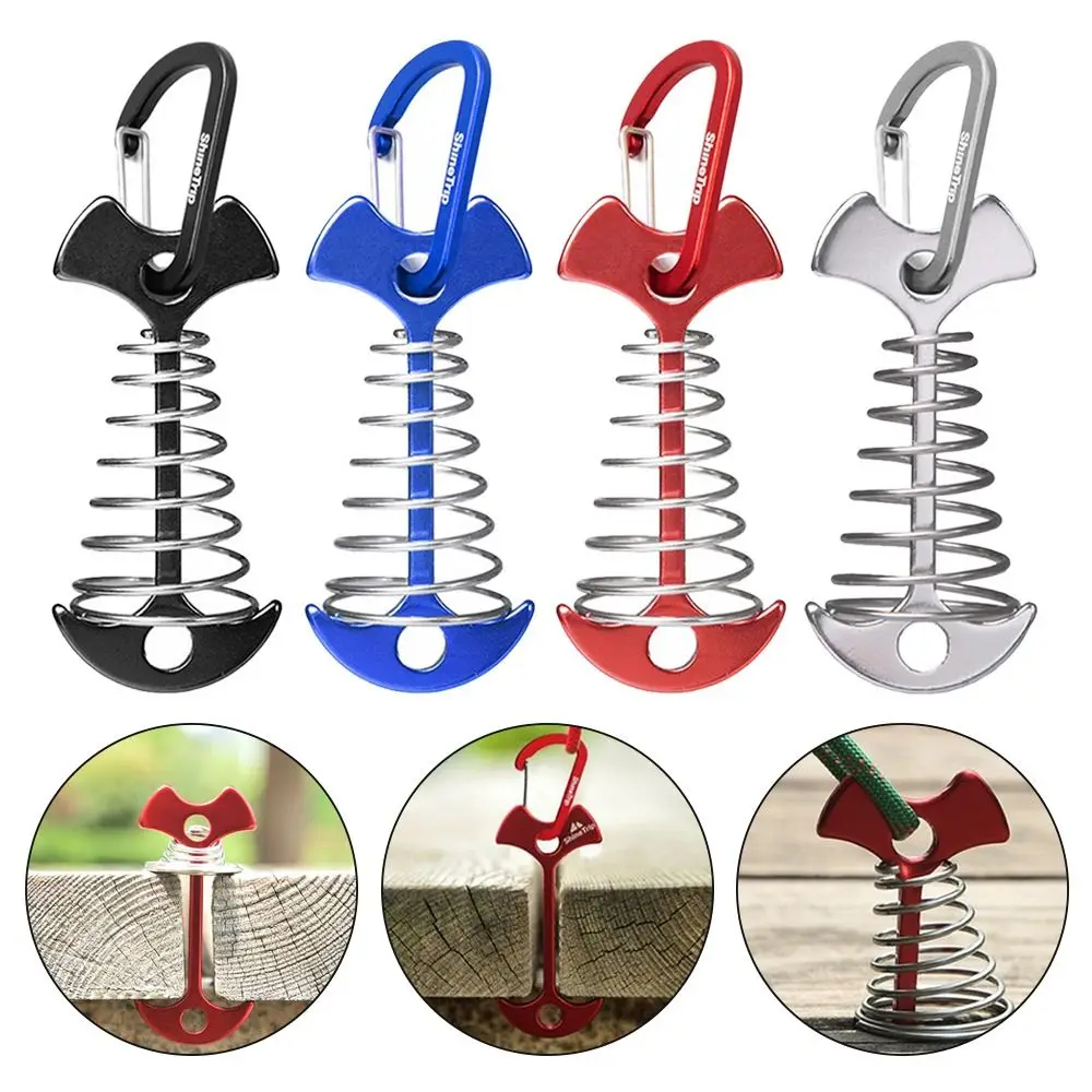 Aluminum Alloy Deck Anchor Pegs Tent Stakes Stainless steel Spring Wind Rope 5 Colors Peg Spiral Awning Tent Hooks
Aluminum Alloy Deck Anchor Pegs Tent Stakes Stainless steel Spring Wind Rope 5 Colors Peg Spiral Awning Tent Hooks