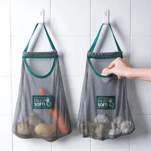 

Produce Mesh Bags Reusable Washable String Bag for Supermarket Fruits Vegetables Kitchen Storage Toys Sundries Eco-friendly Bag