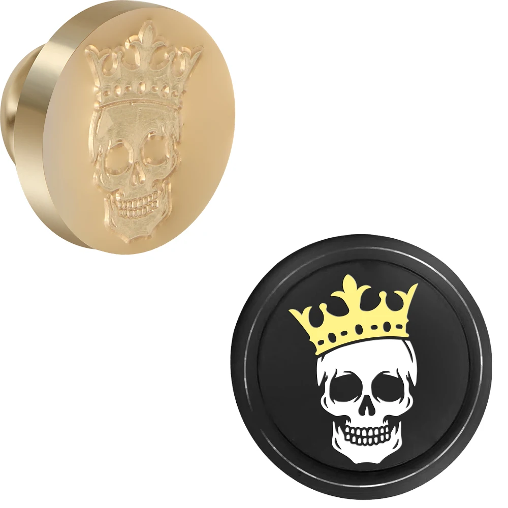 

Skull and Crown Wax Seal Stamp Diy Craft Supplies Scrapbooking Christmas Wedding Invitation for Decoration Wine Bags, Notebooks