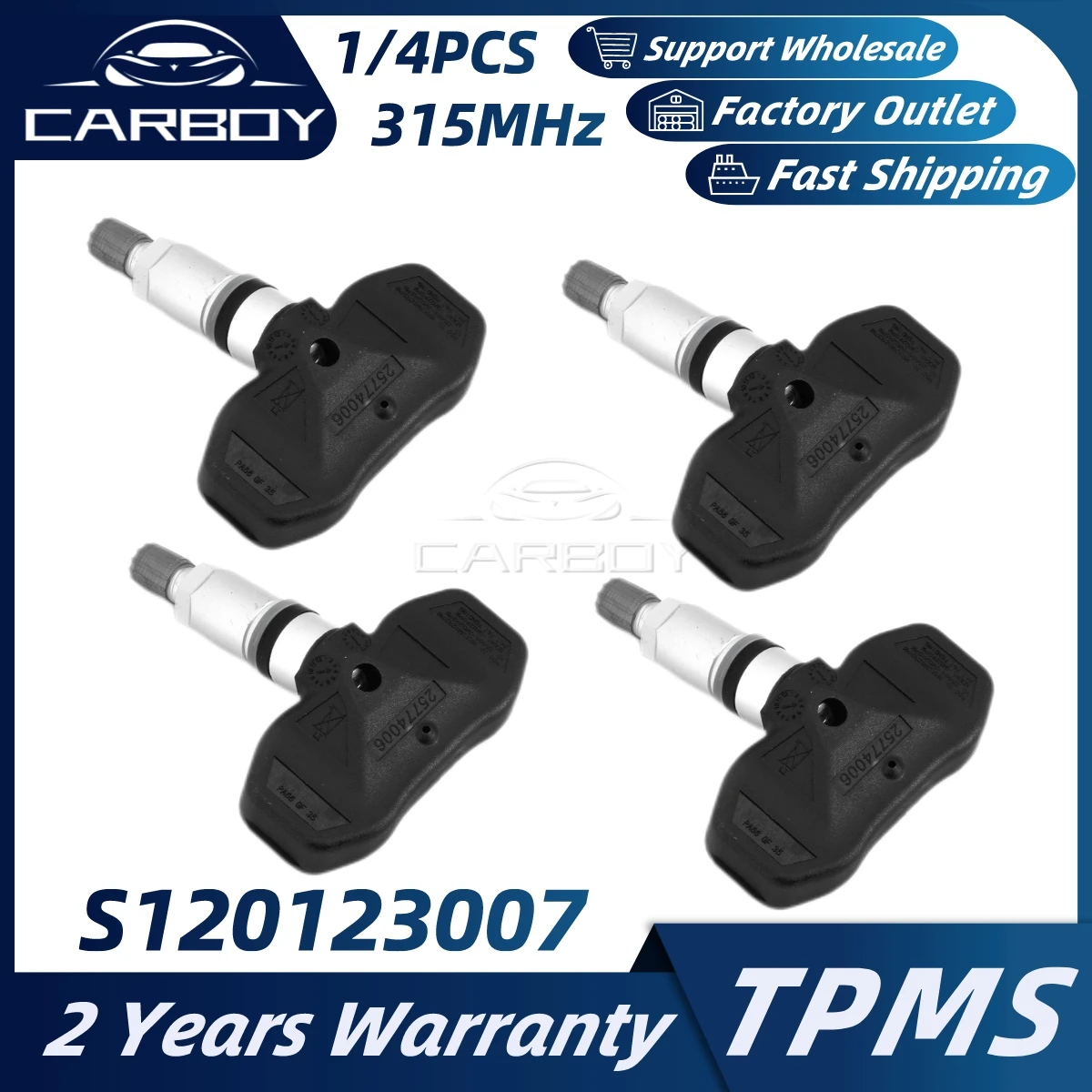 S120123007 TPMS Tire Pressure Control 315MHz For Buick Rainier Chevrolet TrailBlazer Cadillac CTS SRX GMC Envoy SAAB 9-7X 1/4PCS
S120123007 TPMS Tire Pressure Control 315MHz For Buick Rainier Chevrolet TrailBlazer Cadillac CTS SRX GMC Envoy SAAB 9-7X 1/4PCS