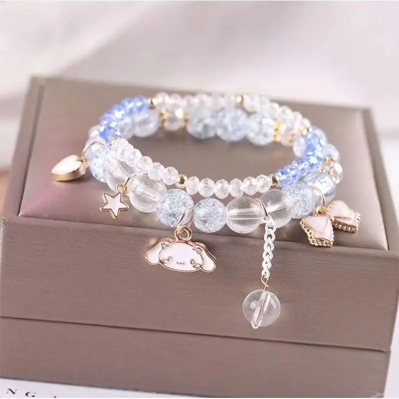 Kuromi My Melody Kawaii Anime Summer Lovely Bracelet Cute Cinnamoroll Cartoon Sweet Crystal Beaded Chain Girlfriends Gifts
Kuromi My Melody Kawaii Anime Summer Lovely Bracelet Cute Cinnamoroll Cartoon Sweet Crystal Beaded Chain Girlfriends Gifts