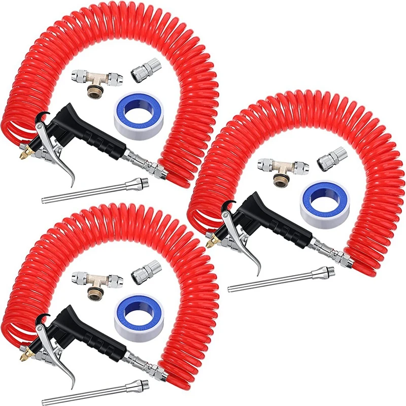 3 Set Truck Dust Air Blow Gun Kit Blow Gun Cleaning With 24.6 Ft Long Coil And 3 Interchangeable Nozzle Tips Heavy Duty
3 Set Truck Dust Air Blow Gun Kit Blow Gun Cleaning With 24.6 Ft Long Coil And 3 Interchangeable Nozzle Tips Heavy Duty
