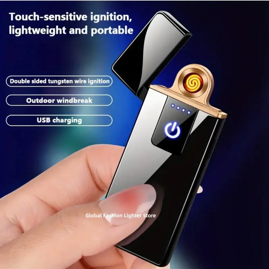 

1pcs New Electric Heating Wire Cigarette Lighter, USB Charging Household Electric Lighter, Portable Lighters For Candles Grill