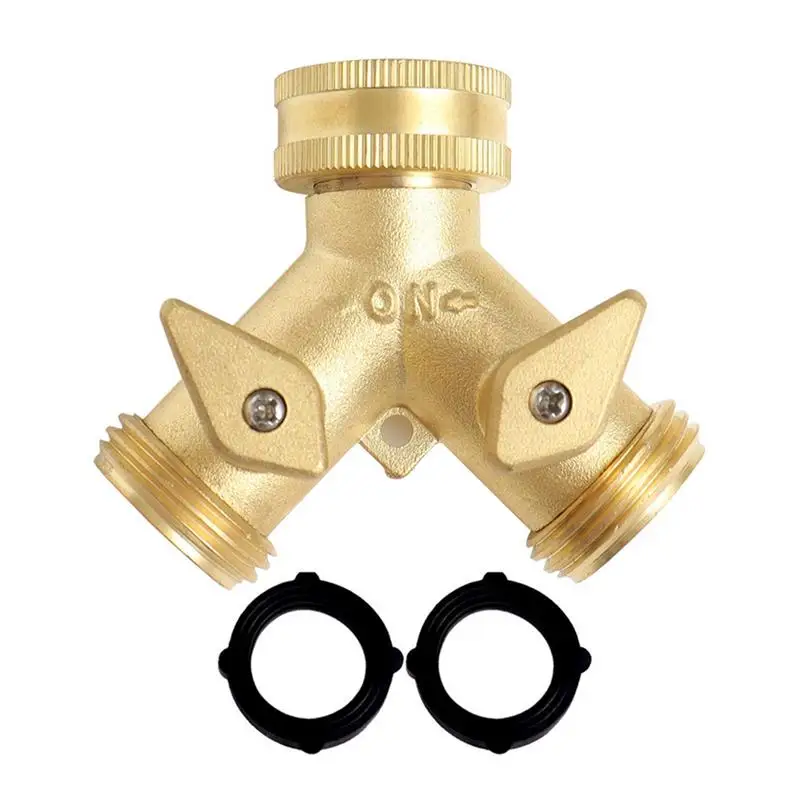 Splitter Adapter Brass 3/4 2 Way Y Valve Garden Hose Connector Water Pipe Connection Watering Irragation Gardening Tools
Splitter Adapter Brass 3/4 2 Way Y Valve Garden Hose Connector Water Pipe Connection Watering Irragation Gardening Tools