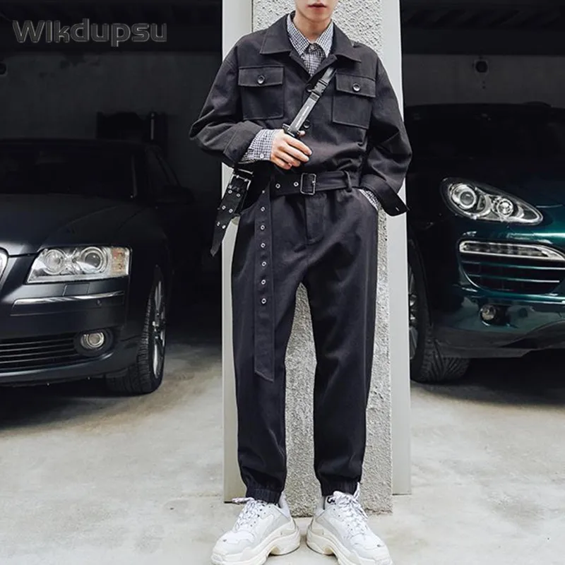 Spring Fall Autumn Men's Jumpsuit Solid Overalls Casual Loose Cargo Pants Vintage Fashion Hiphop Punk Male Romper Clothing
Spring Fall Autumn Men's Jumpsuit Solid Overalls Casual Loose Cargo Pants Vintage Fashion Hiphop Punk Male Romper Clothing