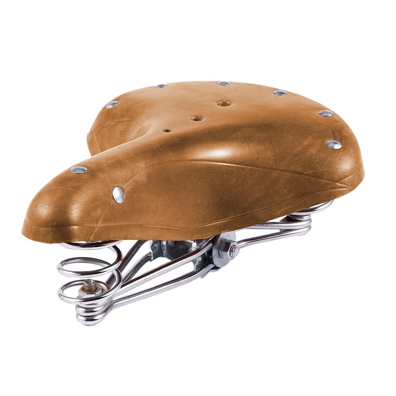 Mountain Bike Saddle Retro Leather Cushion Soft And Comfortable Vintage Saddle Spring Cushion Bicycle Parts Replacement Brown Bi 
Mountain Bike Saddle Retro Leather Cushion Soft And Comfortable Vintage Saddle Spring Cushion Bicycle Parts Replacement Brown Bi
