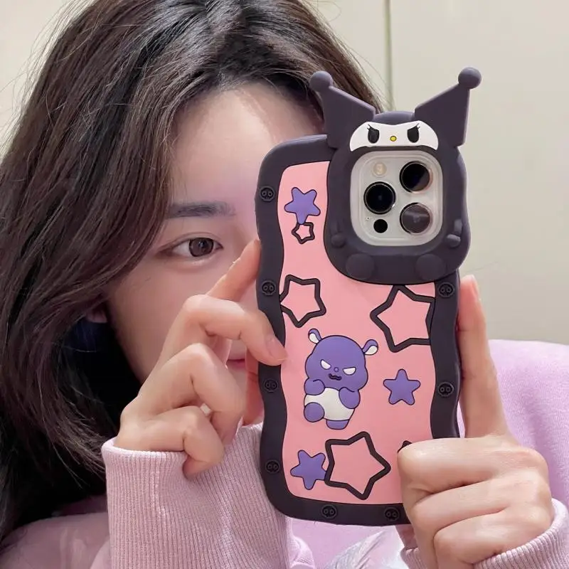 Милый чехол для телефона Sanrio Kuromi для iPhone 14 13 12 11 Pro Max 14 Pro Mini противоударный 3D трехмерный мягкий чехол-накладка
Милый чехол для телефона Sanrio Kuromi для iPhone 14 13 12 11 Pro Max 14 Pro Mini противоударный 3D трехмерный мягкий чехол-накладка