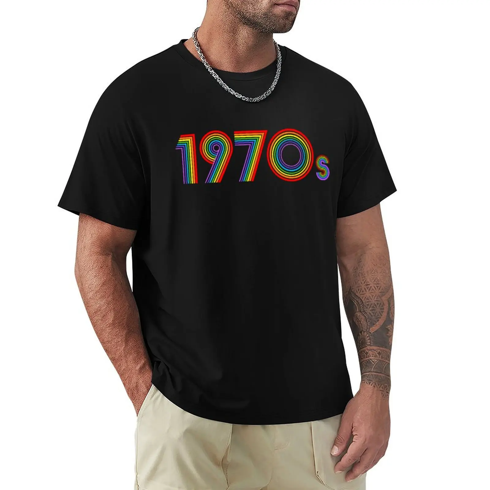 1970s Retro Rainbow Disco Font T-shirt boys whites anime clothes quick drying heavyweight t shirts for men
1970s Retro Rainbow Disco Font T-shirt boys whites anime clothes quick drying heavyweight t shirts for men