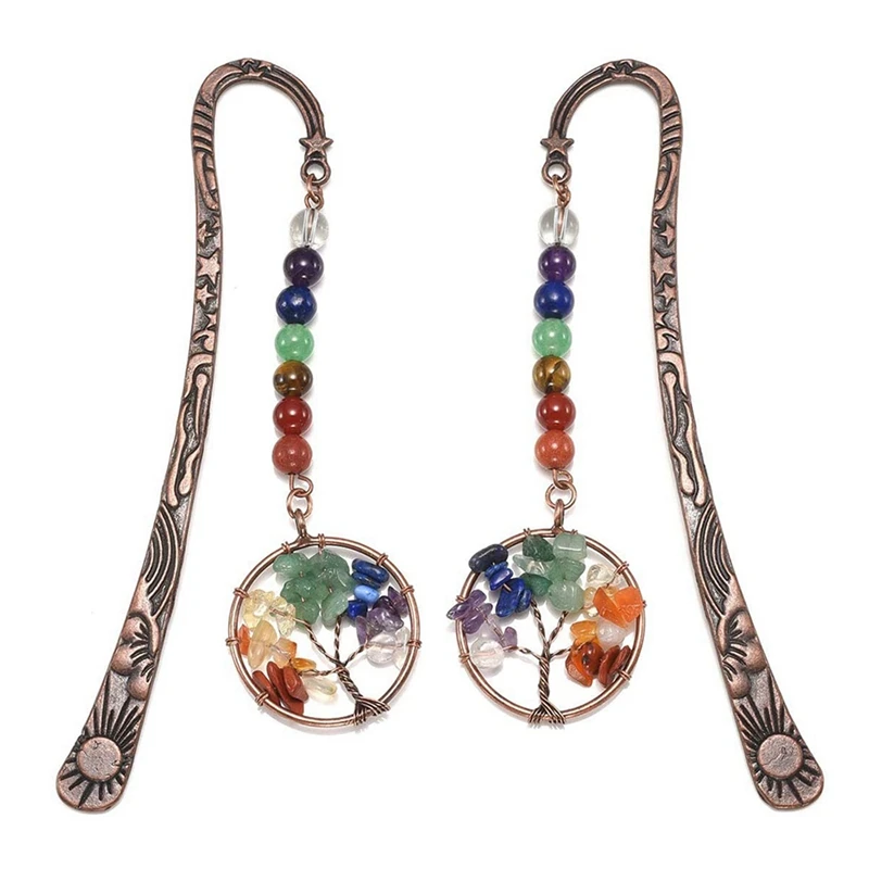 2X Chakra Crystal Bookmark Vintage Metal Tree Bookmarks For Women Student Teacher Graduation Christmas Gift
2X Chakra Crystal Bookmark Vintage Metal Tree Bookmarks For Women Student Teacher Graduation Christmas Gift