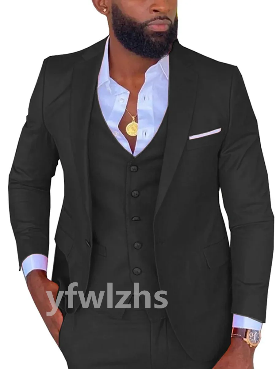 Customized One Button Men's Suit Jacket Blazers Halloween Costume Elegant For Luxury Man Suit's For Wedding Three Piece Set 217
Customized One Button Men's Suit Jacket Blazers Halloween Costume Elegant For Luxury Man Suit's For Wedding Three Piece Set 217