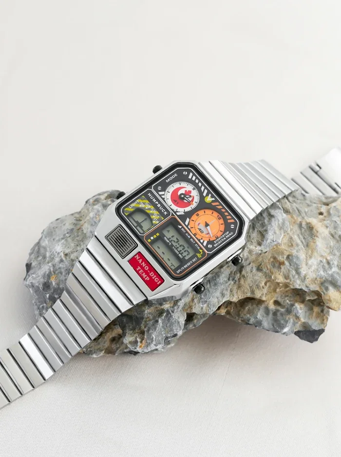 HUMPBUCK Digital Watch Multifunctional Round Dial Waterproof Luxury Wristwatch with Alarm LED and Day of the Week Display HUMPBUCK Digital Watch Multifunctional Round Dial Waterproof Luxury Wristwatch with Alarm LED and Day of the Week Display