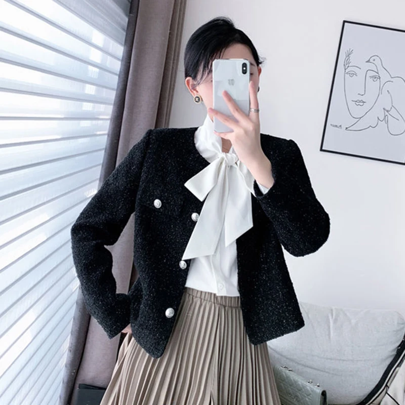 Hdspq Elegant Cropped Tweed Coats for Women 2023 Autumn Korean Style Long Sleeve Jacket Woman Chic Buttons Up O Neck Outwear
Hdspq Elegant Cropped Tweed Coats for Women 2023 Autumn Korean Style Long Sleeve Jacket Woman Chic Buttons Up O Neck Outwear
