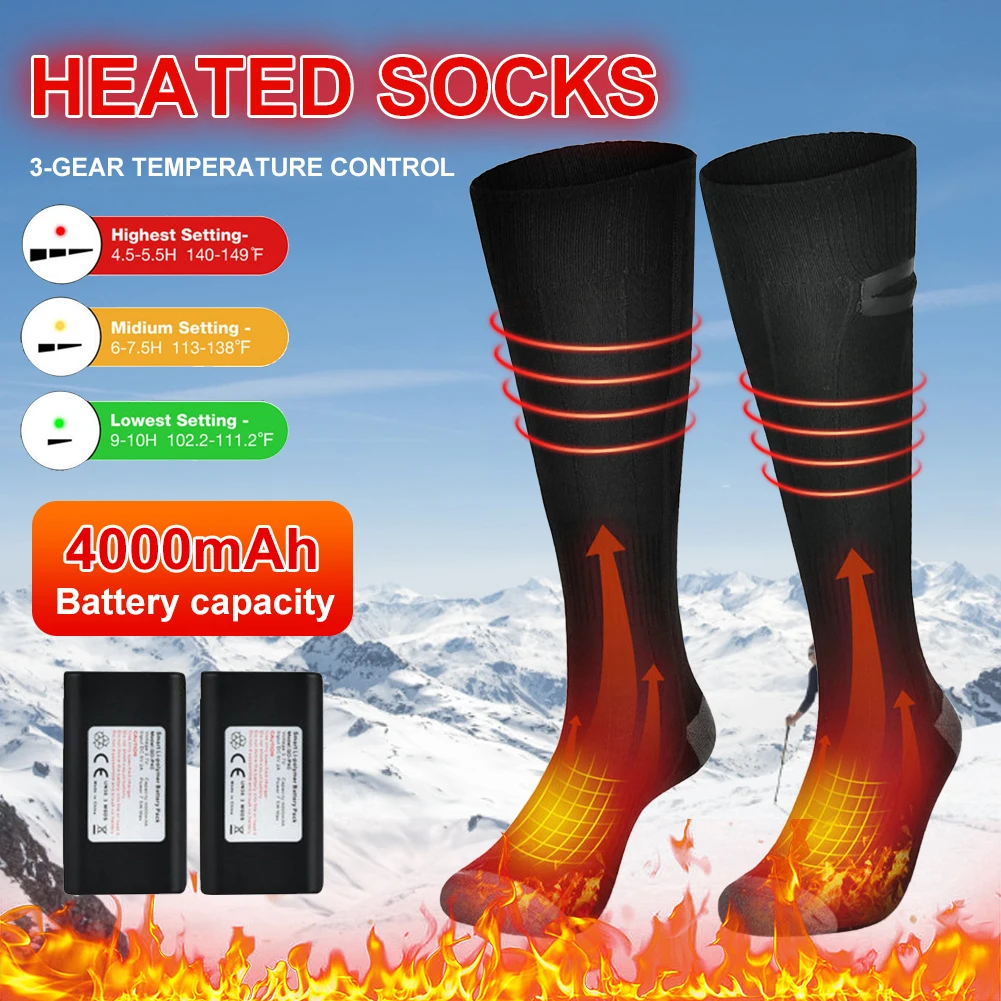 Winter Electric Heating Socks Adjustable Temperature Winter Foot Warm Socks With Portable Power Bank For Outdoor Camping Hiking
Winter Electric Heating Socks Adjustable Temperature Winter Foot Warm Socks With Portable Power Bank For Outdoor Camping Hiking