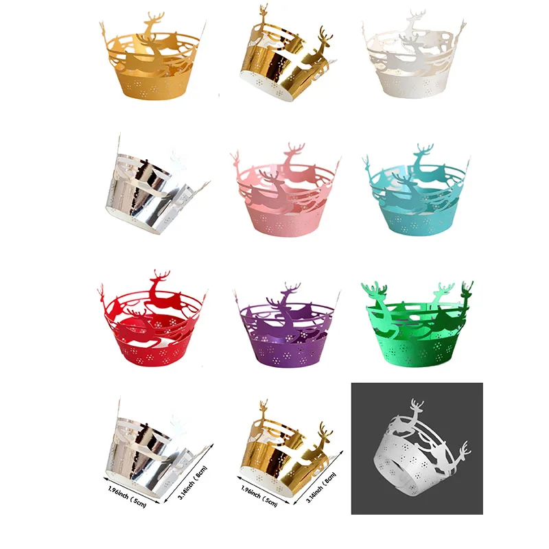 50pcs Christmas Deer Laser Cut Cupcake Wrappers Birthday Wedding Party Kids Cupcake Wrapper Baby Shower Handmade Cake Decoration
50pcs Christmas Deer Laser Cut Cupcake Wrappers Birthday Wedding Party Kids Cupcake Wrapper Baby Shower Handmade Cake Decoration