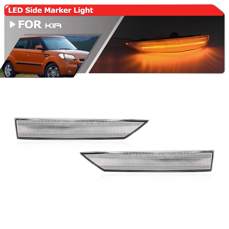 2x Fits For Kia Soul 2009 2010 2011 2012 2013 Clear Lens Amber Front Led Side Marker Lights Turn Singal Indicator
2x Fits For Kia Soul 2009 2010 2011 2012 2013 Clear Lens Amber Front Led Side Marker Lights Turn Singal Indicator