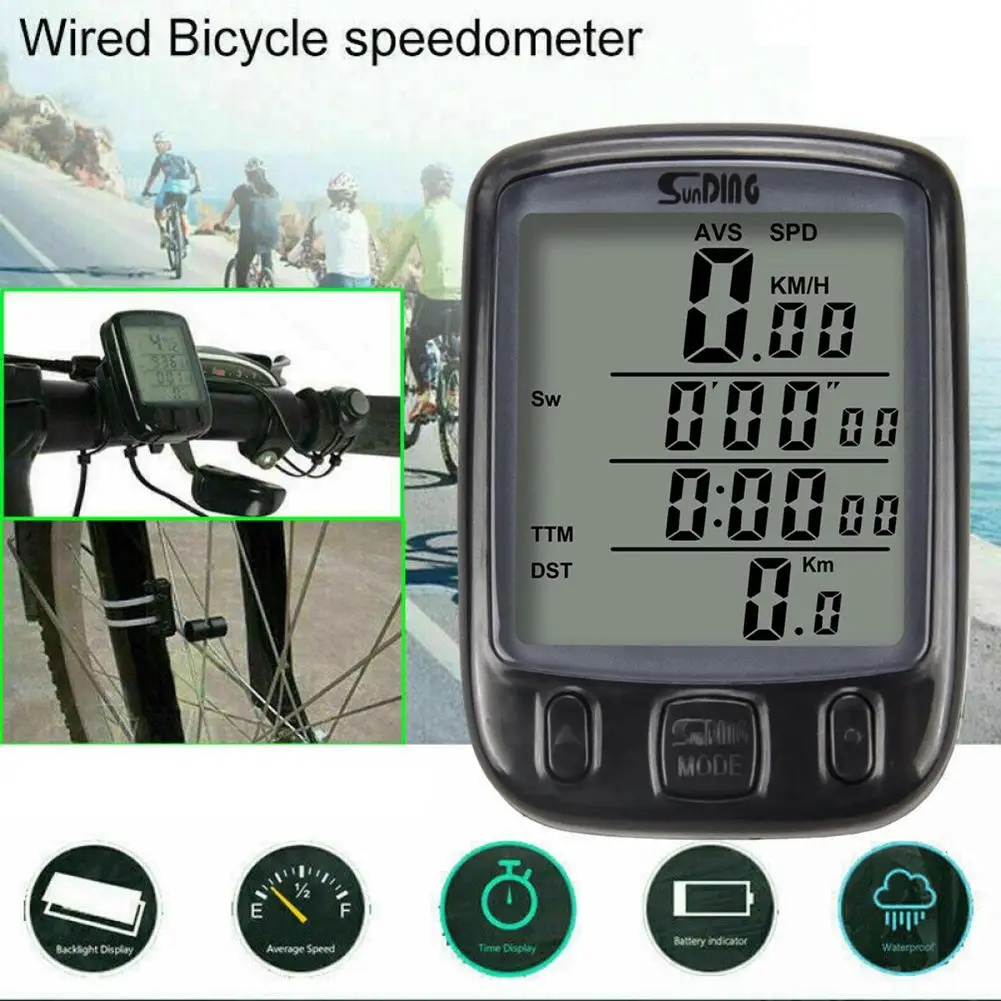 563A Bicycle Computer Wire Control Speedometer Cycle Digital Odometer With LCD Waterproof Display Screen Bike Accessories
563A Bicycle Computer Wire Control Speedometer Cycle Digital Odometer With LCD Waterproof Display Screen Bike Accessories