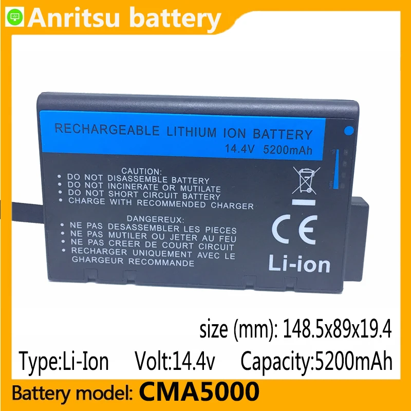 

Литий-ионный аккумулятор CMA5000 емкостью 5200 мАч, 14,4 В, подходит для Anli CMA5000, CMA5000A, испытательные инструменты