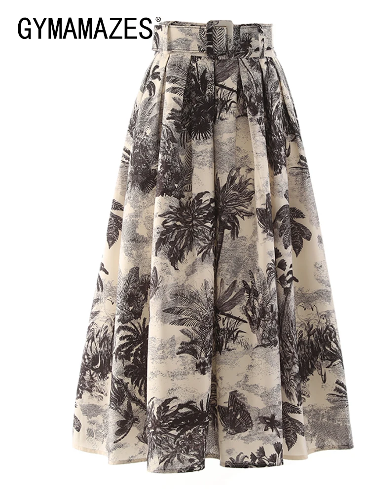 GYMAMAZES Vintage Pleated Skirts For Women High Waist Patchwork Belt Printing A Line Skirt Female Fashion Style Clothing 2023
GYMAMAZES Vintage Pleated Skirts For Women High Waist Patchwork Belt Printing A Line Skirt Female Fashion Style Clothing 2023