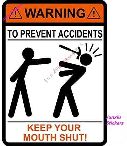 

I Make Decals Warning To Prevent Accidents Keep Your Mouth Shut Hammer Carpenter Construction Vinyl Decal Car Sticker KK10cm