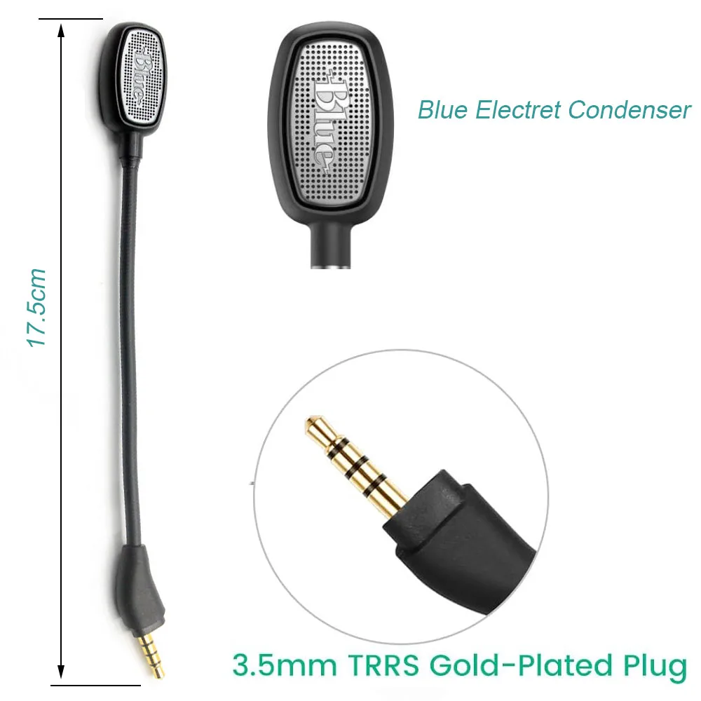 Blue Icepop Condenser Mic Capsule for HyperX Cloud III/Cloud 3 Wired and Wireless Gaming Headset 3.5mm Noise Cancelling Mic Blue Icepop Condenser Mic Capsule for HyperX Cloud III/Cloud 3 Wired and Wireless Gaming Headset 3.5mm Noise Cancelling Mic