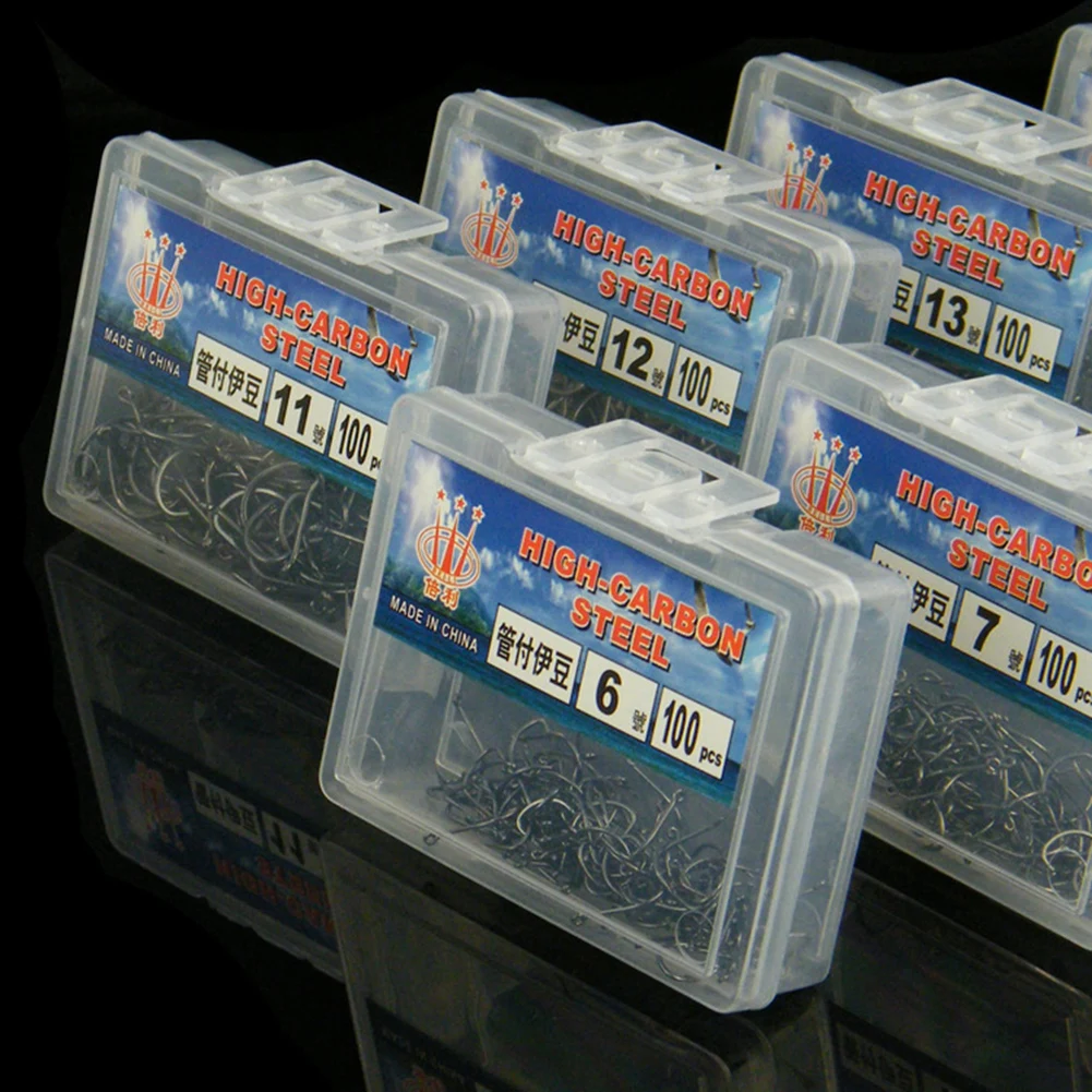100 Tubes Fish Hook Box Black Crooked Mouth High Carbon Steel Hook With Barb With Izu Hook Box High Quality Hot Sale Iscas Pesca
100 Tubes Fish Hook Box Black Crooked Mouth High Carbon Steel Hook With Barb With Izu Hook Box High Quality Hot Sale Iscas Pesca