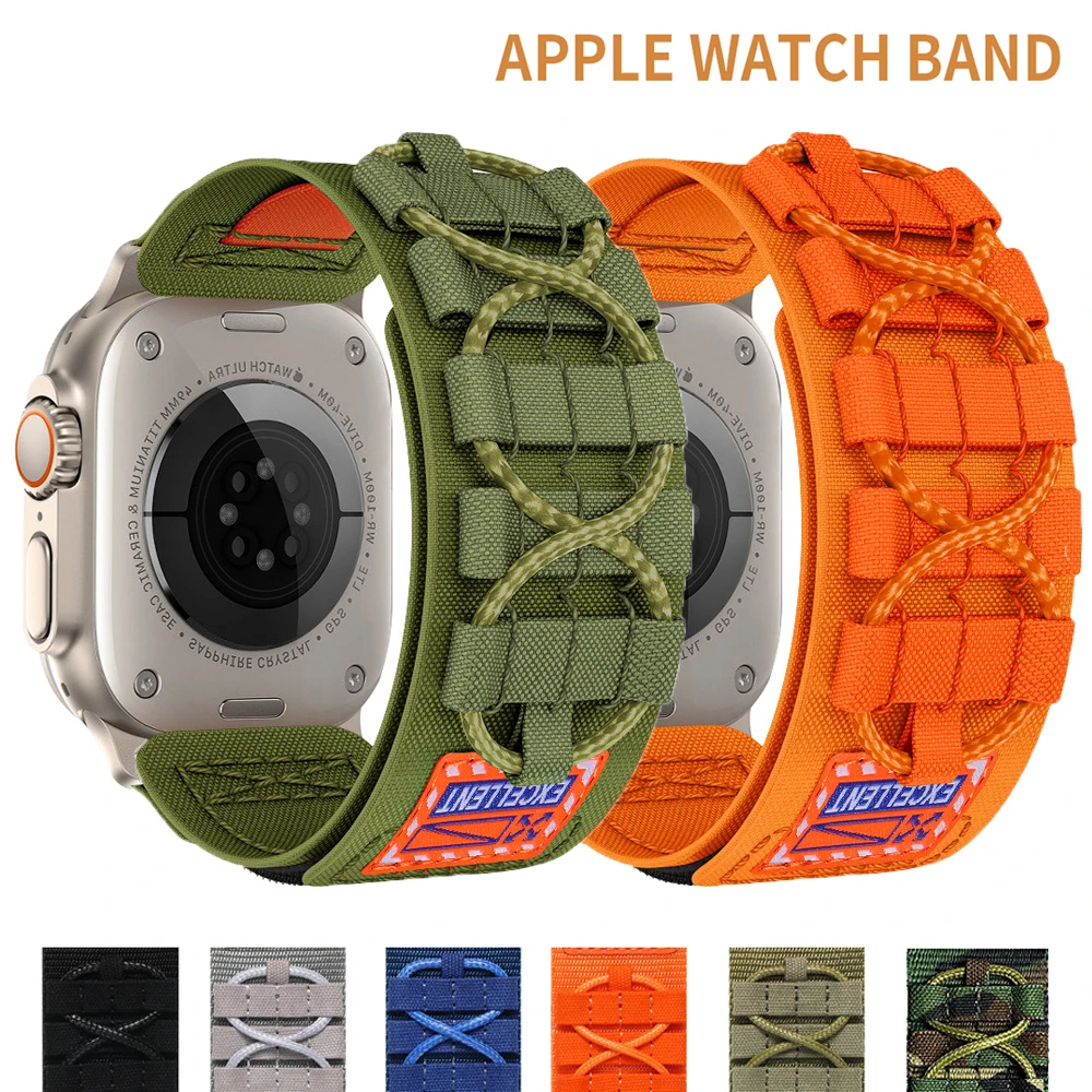 Тактический альпийский ремешок для Apple Watch Ultra Band 49 мм 44 мм 45 мм 41 мм 40 мм, браслет Correa iWatch Series Ultra2 9 8 7 6 5 4 Se
Тактический альпийский ремешок для Apple Watch Ultra Band 49 мм 44 мм 45 мм 41 мм 40 мм, браслет Correa iWatch Series Ultra2 9 8 7 6 5 4 Se
