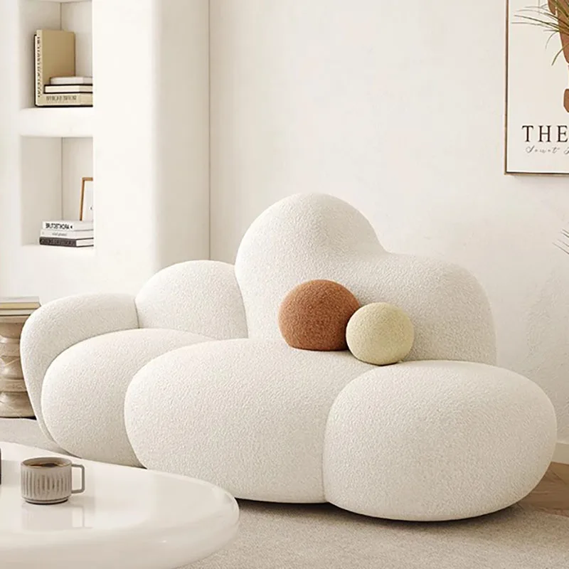 White Minimalist Living Room Sofas Modern Cloud Shaped Loveseat Plush Bedroom Sofas Round Cushion Canape Salon Home Furniture
White Minimalist Living Room Sofas Modern Cloud Shaped Loveseat Plush Bedroom Sofas Round Cushion Canape Salon Home Furniture