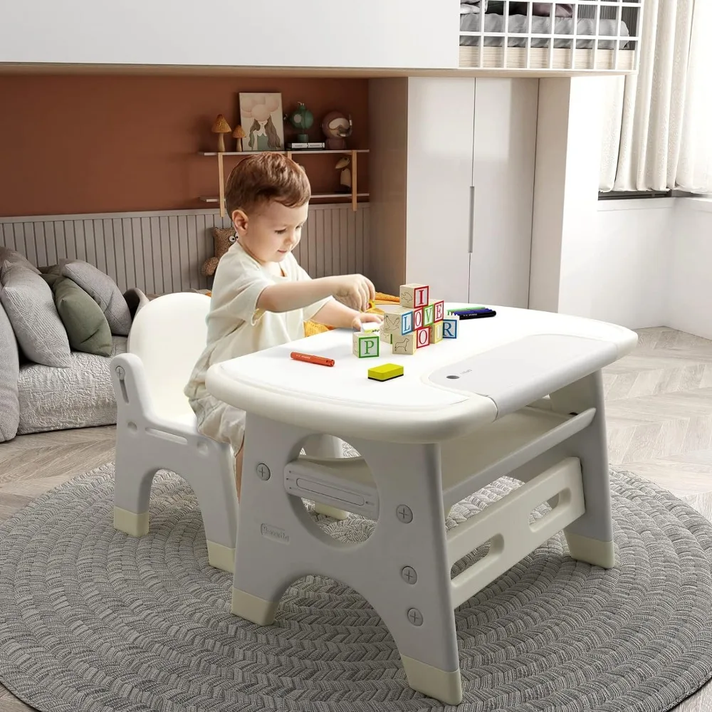 Benarita Kids Drawing Table and Chair Set Dinosaur Shape Activity Table with Storage Shelf Stable Toddler Furniture Set
Benarita Kids Drawing Table and Chair Set Dinosaur Shape Activity Table with Storage Shelf Stable Toddler Furniture Set