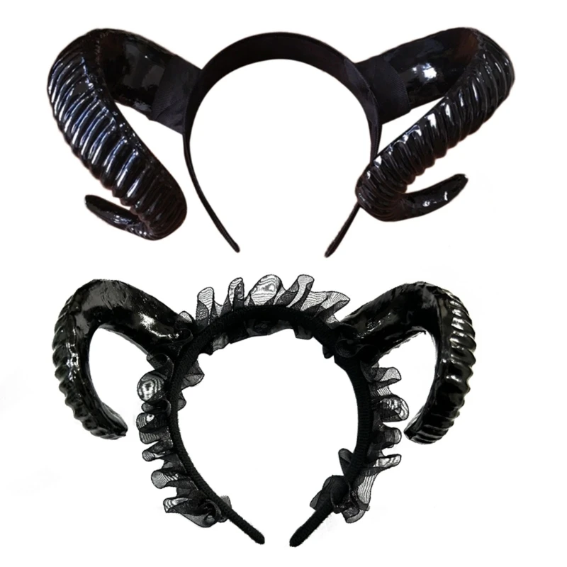 

Steampunk Devil Horns Headband Halloween Horn Headwear Antelope Headband Dropship