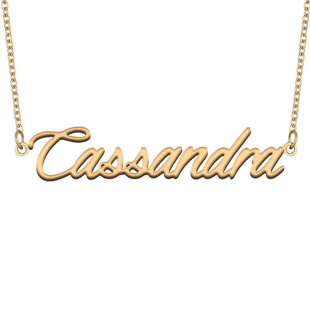 Cassandra Name Necklace for Women Stainless Steel Jewelry Gold Color Nameplate Pendants Collares Para Mujer Letters Choker
Cassandra Name Necklace for Women Stainless Steel Jewelry Gold Color Nameplate Pendants Collares Para Mujer Letters Choker