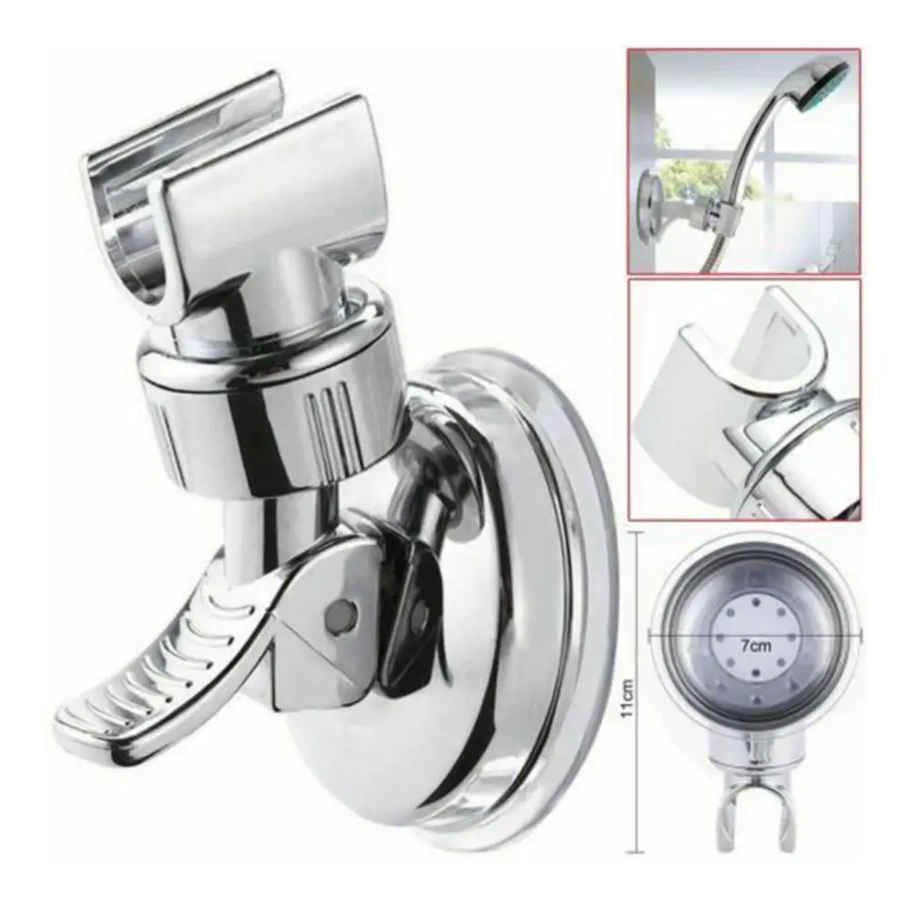 

Shower Holder Suction Cup Holder 360° Adjustable Showerhead Holder Plating Shower Rail Head Holder Bathroom Wall Mount Bracket