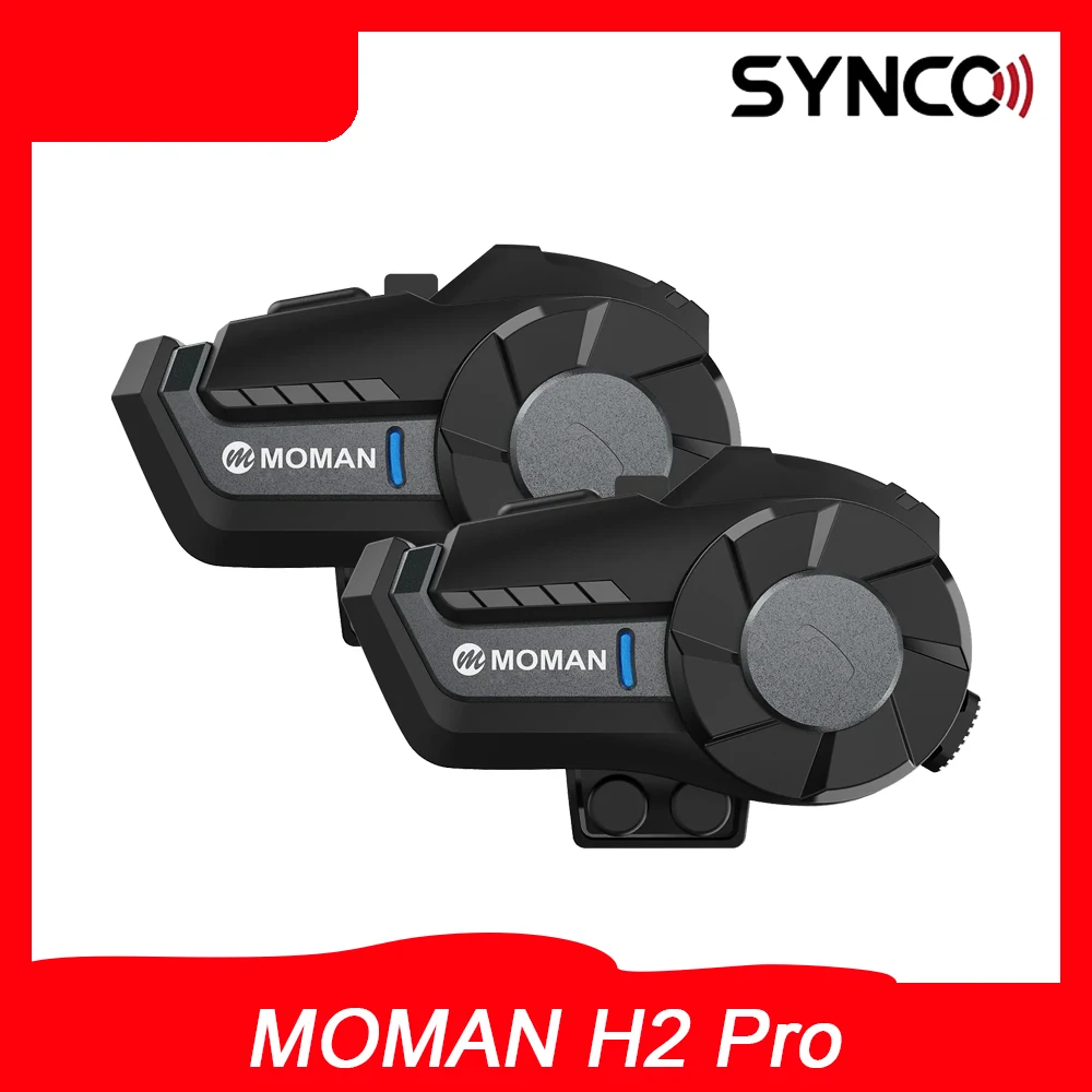 

SYNCO MOMAN H2 Pro Wireless Bluetooth Headset Motorcycle Helmet Headset Headphone Wireless Bike Waterproof WiFi Video Recorder