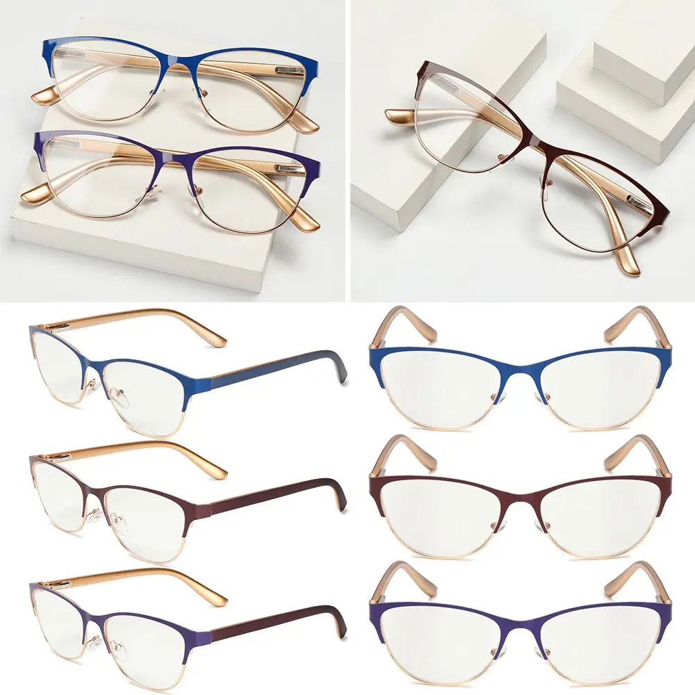 Metal Magnification Clear Lens Retro Half Frame Reading Glasses Optical Eyewear Presbyopic Eyeglasses Hyperopia Glasses
Metal Magnification Clear Lens Retro Half Frame Reading Glasses Optical Eyewear Presbyopic Eyeglasses Hyperopia Glasses