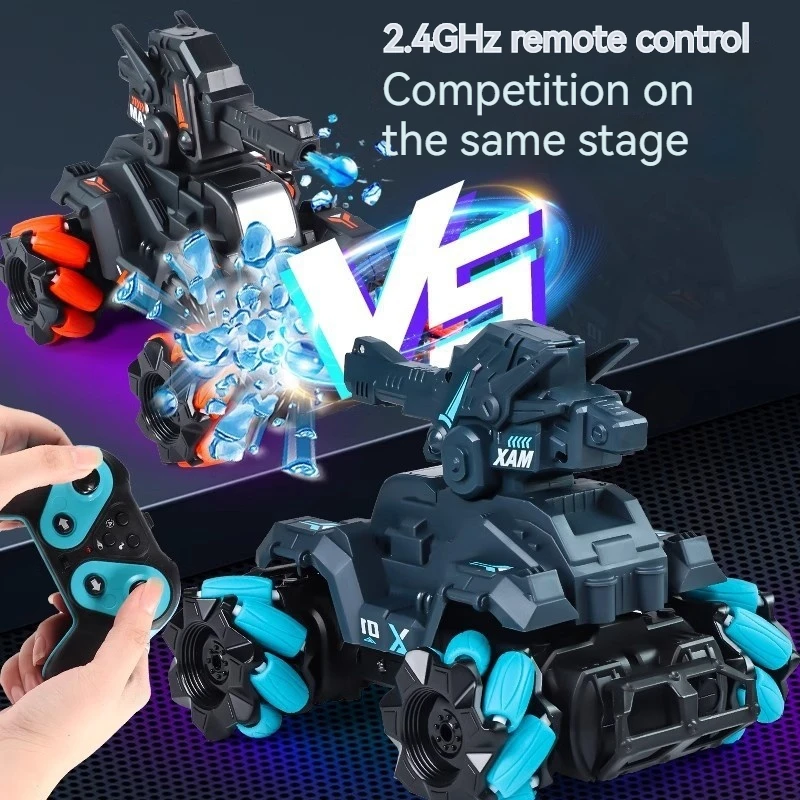 2.4g Wireless Remote Control Tank Tank Launches Water Bombs Cool Light Simulation Turret Tank Model Children's Toy Holiday Gift
2.4g Wireless Remote Control Tank Tank Launches Water Bombs Cool Light Simulation Turret Tank Model Children's Toy Holiday Gift