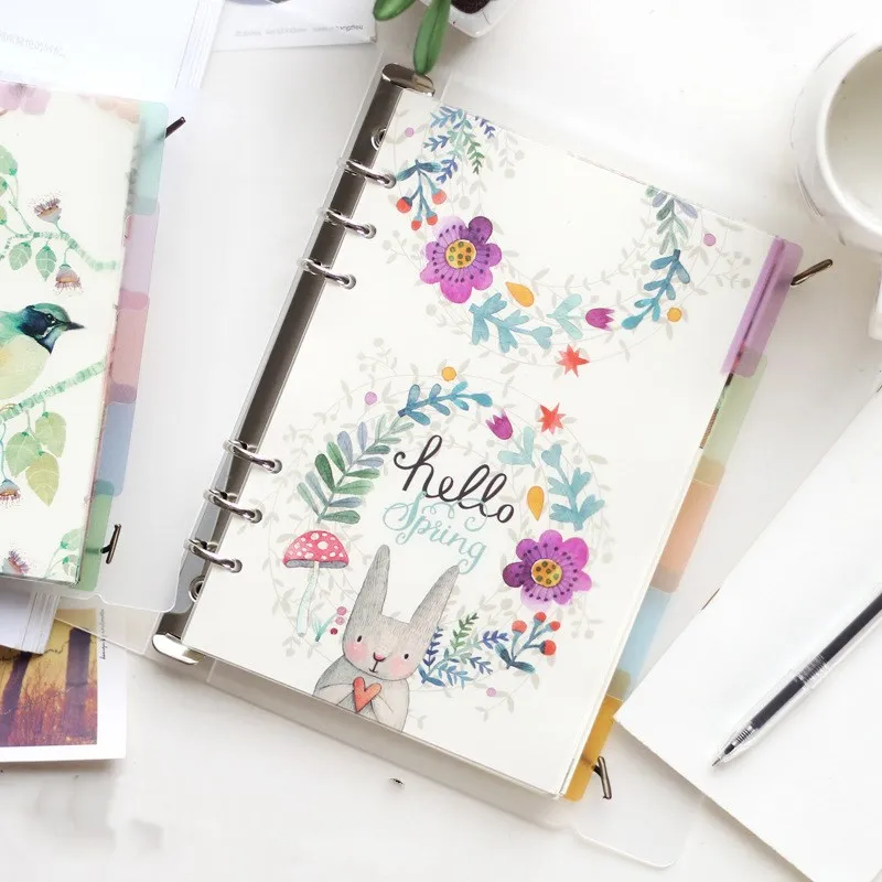 5pcs/set Diary Notebook Loose Leaf A5 A6 Spiral PP Binder Index Dividers DIY Accessories Index Loose Leaf Notepads Binder Page
5pcs/set Diary Notebook Loose Leaf A5 A6 Spiral PP Binder Index Dividers DIY Accessories Index Loose Leaf Notepads Binder Page