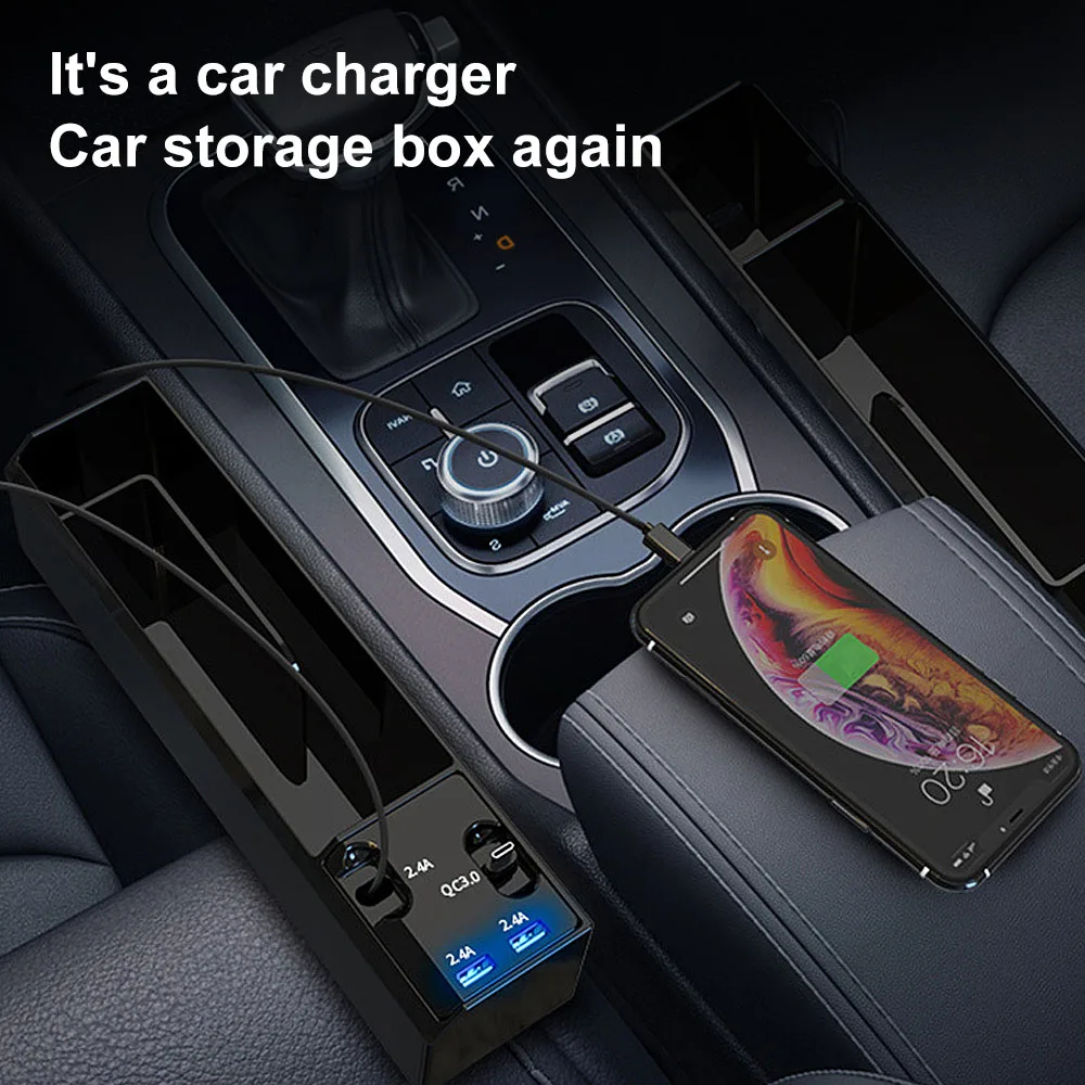 2/3 Fast Charging Lines Seat Crevice Storage Box Universal Stowing Tidying Card Phone Holder Car Seat Gap Slit Pocket Organizer
2/3 Fast Charging Lines Seat Crevice Storage Box Universal Stowing Tidying Card Phone Holder Car Seat Gap Slit Pocket Organizer