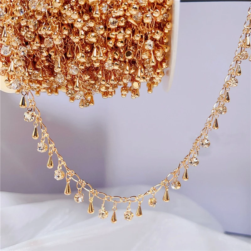 

Цепочки Kc для ожерелья, медные звенья для браслетов, ювелирные изделия «сделай сам», аксессуары для волос, цвет золото, 1 метр