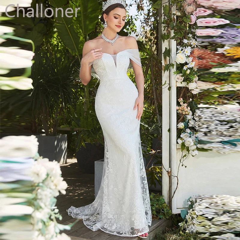 Challoner Elegant Wedding Dresses Mermaid Off Shoulders 2023 New Lace Appliques Floor Length Bride Gowns Dress Robe de Mariée
Challoner Elegant Wedding Dresses Mermaid Off Shoulders 2023 New Lace Appliques Floor Length Bride Gowns Dress Robe de Mariée