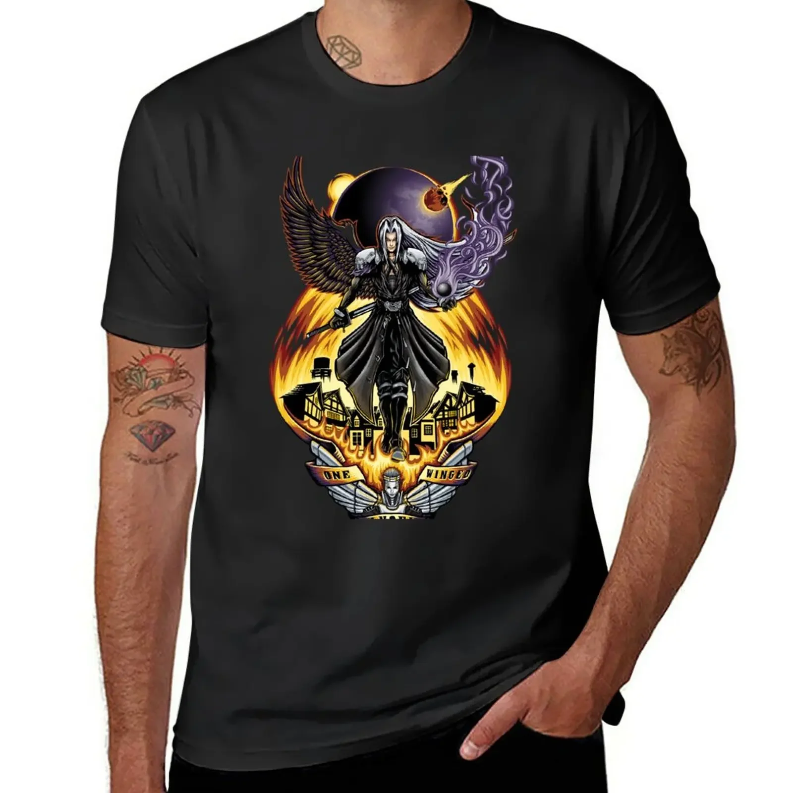 

One Winged Angel T-Shirt for a boy customs oversizeds mens funny t shirts
