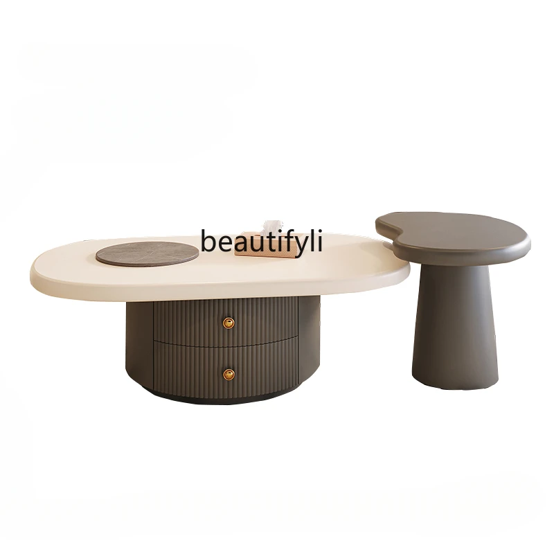 European Modern Simple Cream Wind Cloud Tea Table Oval Two Colors Silent Style Small Apartment Home Living Room Furniture
European Modern Simple Cream Wind Cloud Tea Table Oval Two Colors Silent Style Small Apartment Home Living Room Furniture