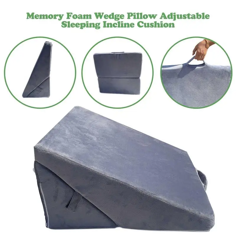 Sleeping Incline Cushion Adjustable Memory Foam Wedge Pillow Acid Reflux Flex Bed Wedge Pillow Circulation Leg Back Pain Support
Sleeping Incline Cushion Adjustable Memory Foam Wedge Pillow Acid Reflux Flex Bed Wedge Pillow Circulation Leg Back Pain Support