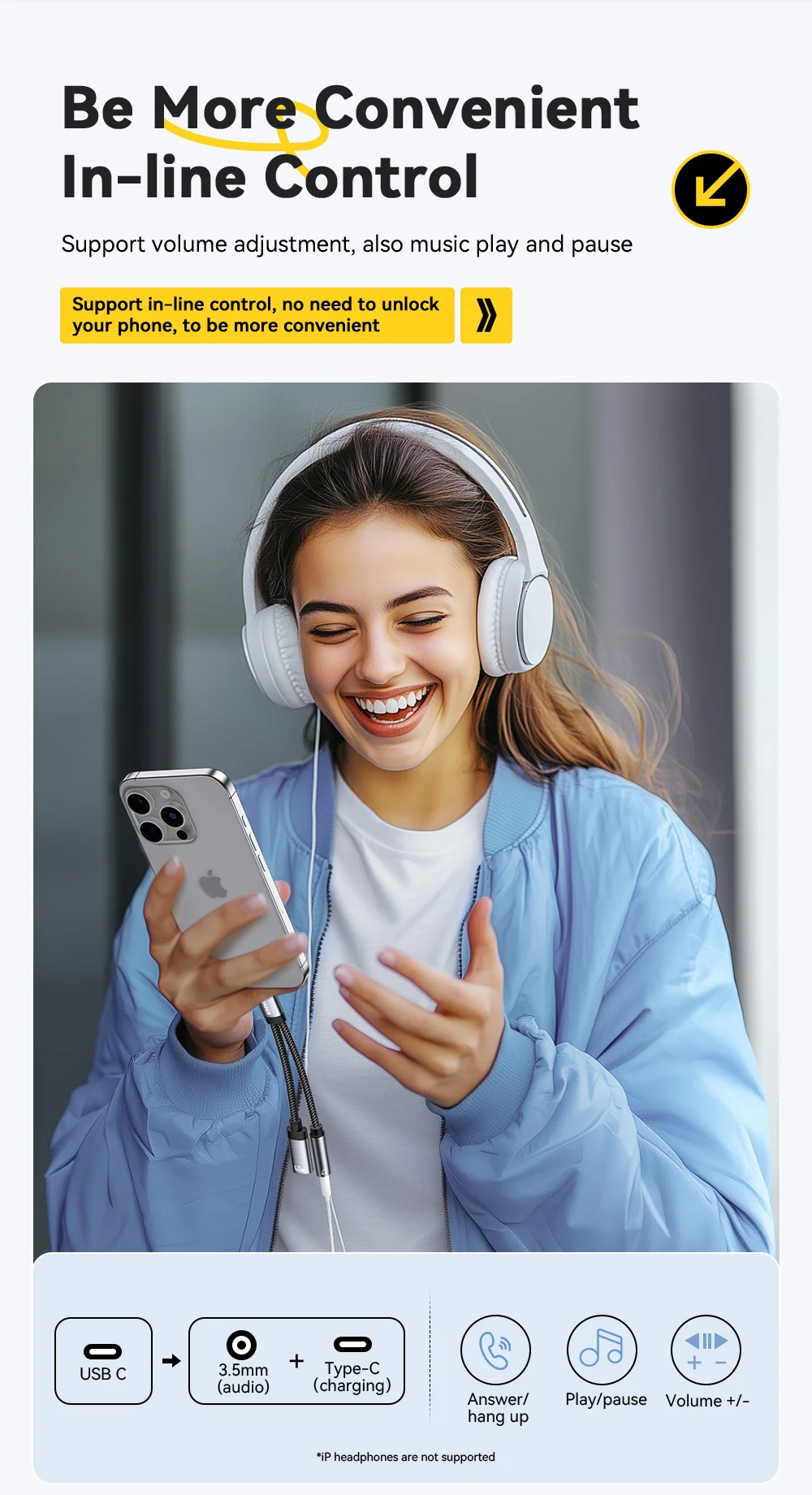 Essager 2 in 1 Type C to 3.5mm AUX Cable Headphone Adapter PD 60W Fast Charging for iPhone 16 15 Samsung Xiaomi 14 13 Tablet PC Essager 2 in 1 Type C to 3.5mm AUX Cable Headphone Adapter PD 60W Fast Charging for iPhone 16 15 Samsung Xiaomi 14 13 Tablet PC