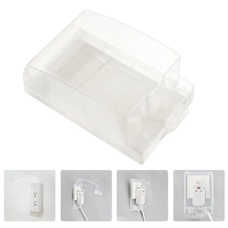 

86 Type Wall Socket Waterproof Box Self-Adhesive Electric Plug Cover Bathroom Switch Protection Cover Socket Splash-Proof Box