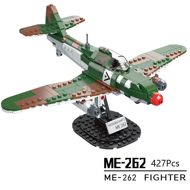 WW2 Military Model Me-262 Jet Fighter Collection Ornament DIY Scene Accessories Building Blocks Bricks Toys Gifts
WW2 Military Model Me-262 Jet Fighter Collection Ornament DIY Scene Accessories Building Blocks Bricks Toys Gifts