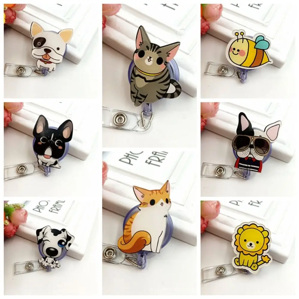 Retractable Nurse Badge Reel Cartoon Animals Name Tag Dog Badge Holder Cat Puppy Chest Card Easy Pull Buckle
Retractable Nurse Badge Reel Cartoon Animals Name Tag Dog Badge Holder Cat Puppy Chest Card Easy Pull Buckle