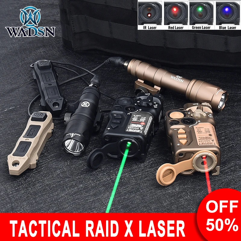 WADSN Tactical RAID X Laser Aiming Red Dot Green Blue Rays IR Strobe Laser M300 A M600 C Flashlight Hunting Weapon Accessories
WADSN Tactical RAID X Laser Aiming Red Dot Green Blue Rays IR Strobe Laser M300 A M600 C Flashlight Hunting Weapon Accessories